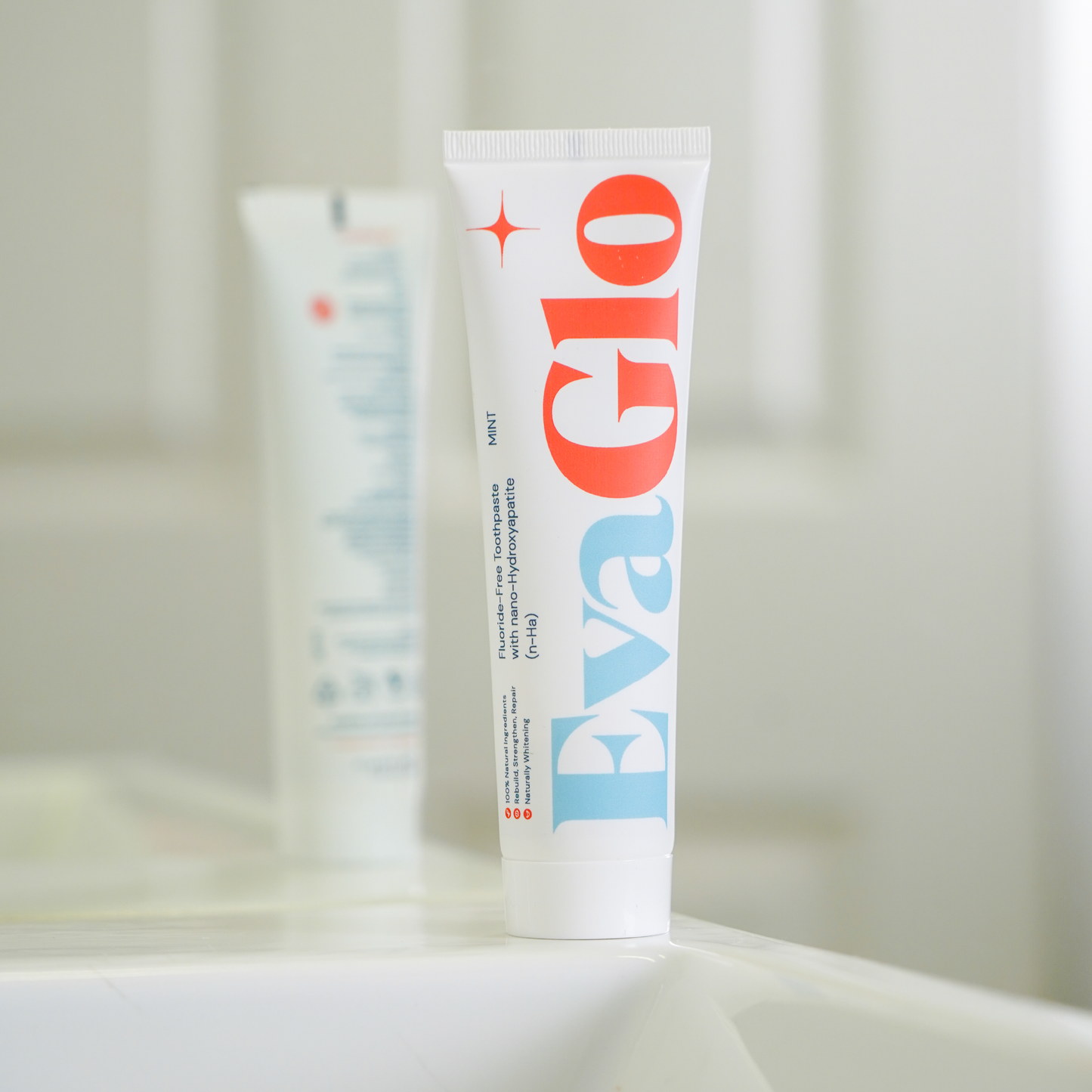 Tube of Evaglo on a white background